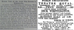 Kinemacolor exhibition at The Theatre RoyalIrish Times 9 Feb. 1915: 4