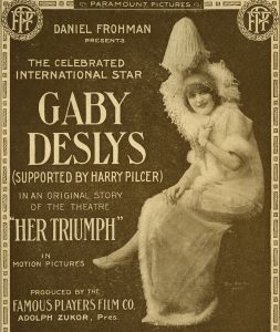 Poster for Gaby Deslys in Her Triumph (US: Famous Players, 1915)